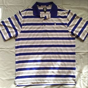 FootJoy FJ Golf Striped Logo Big & Tall Polo Shirt Men's Size: XL - FAST SHIP